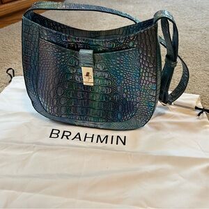 Brahmin Small Johanna bag in pearlescent teal!